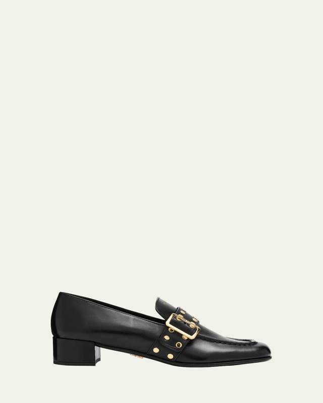 Studded Spazzolato Fume Modellerie Loafers